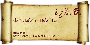 Östör Béla névjegykártya